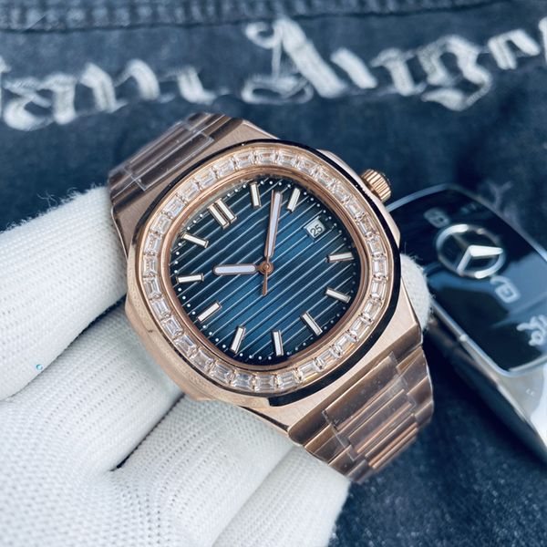 designer sports elegant watch 40mm men's with diamonds watch automatic mechanical 904l stainless steel folding buckle luminous waterpro, Slivery;brown
designer sports elegant watch 40mm men's with diamonds watch automatic mechanical 904l stainless steel folding buckle luminous waterpro, Slivery;brown