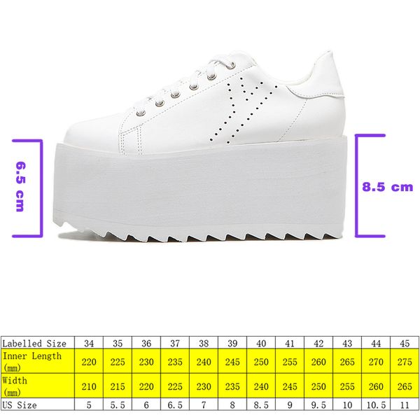 8.5cm platform wedge super high heel women casual shoes patent leather chunky sneakers genuine leather spring autumn, Black;yellow
8.5cm platform wedge super high heel women casual shoes patent leather chunky sneakers genuine leather spring autumn, Black;yellow