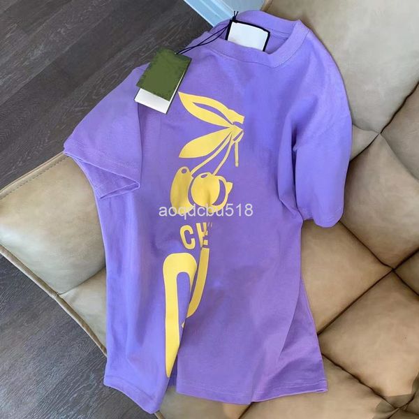 women's t-shirt 22 spring and summer gu letters three cherry large print leisure aging round neck short sleeve t-shirt women's for, White
women's t-shirt 22 spring and summer gu letters three cherry large print leisure aging round neck short sleeve t-shirt women's for, White