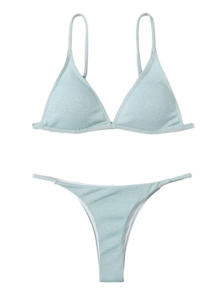 sparkly glitter triangle bikini swimsuit a88v#, White;black
sparkly glitter triangle bikini swimsuit a88v#, White;black