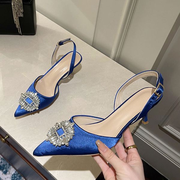 blue rhinestone high heels women slingback sandals crystal pointed toe slip on mules shoes summer fashion party prom pumps, Black
blue rhinestone high heels women slingback sandals crystal pointed toe slip on mules shoes summer fashion party prom pumps, Black