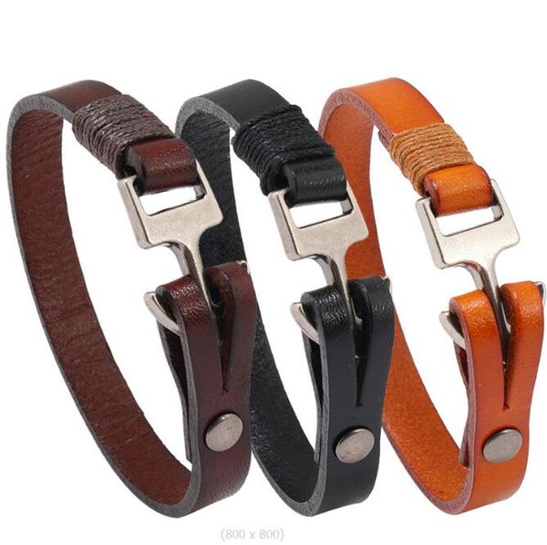 retro pure color ship's anchor light board cowhide bracelet fashion popular men's bracelet, Golden;silver
retro pure color ship's anchor light board cowhide bracelet fashion popular men's bracelet, Golden;silver