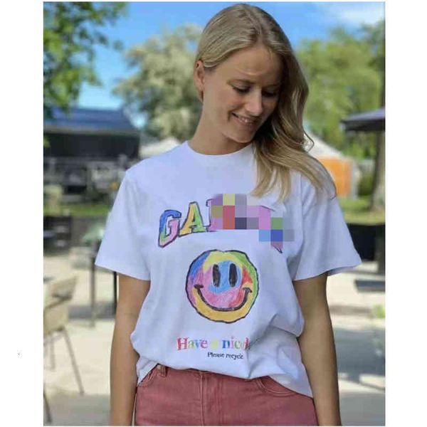 women's t-shirt smiley face loose design in spring and summer of commuter short sleeved aging round neck t-shirt, White
women's t-shirt smiley face loose design in spring and summer of commuter short sleeved aging round neck t-shirt, White