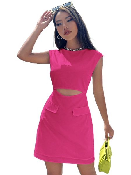 cutout waist flap detail dress a2pa#, Black;gray
cutout waist flap detail dress a2pa#, Black;gray