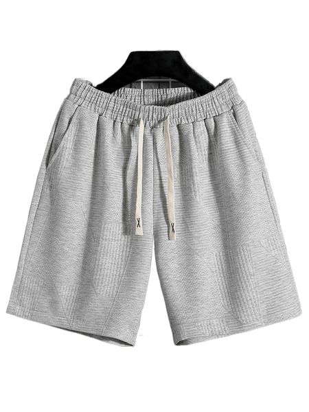 men slant pockets drawstring waist shorts w93t#, White;black
