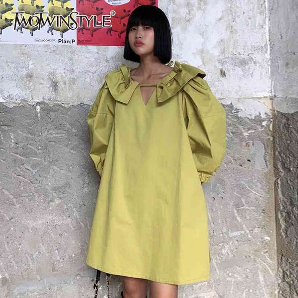 loose patchwork ruffle dress for women v neck puff sleeve casual elegant dresses female fashion clothing 210423, Black;gray
loose patchwork ruffle dress for women v neck puff sleeve casual elegant dresses female fashion clothing 210423, Black;gray