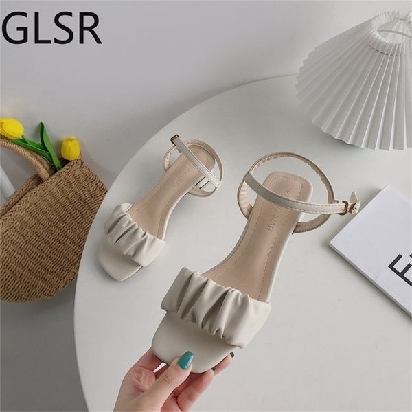 fashion square heel womens sandals summer korean pleated ankle buckle casual high heels simple rome shoes 220602, Black
fashion square heel womens sandals summer korean pleated ankle buckle casual high heels simple rome shoes 220602, Black