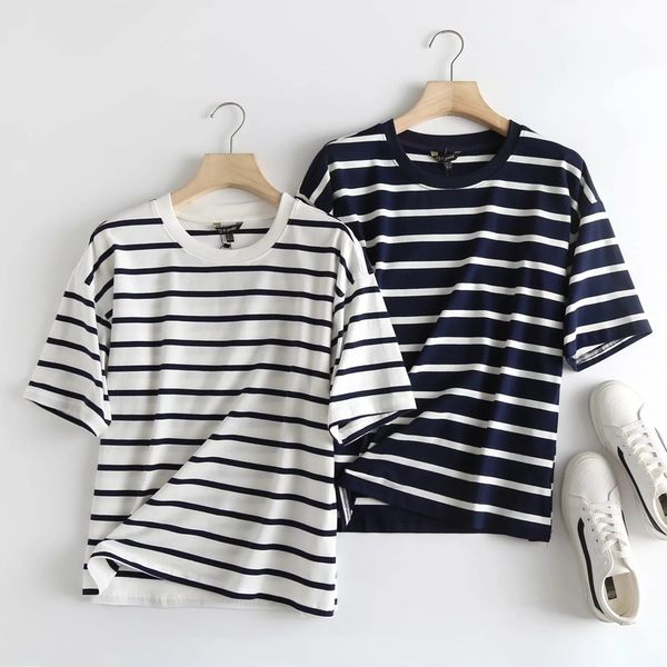 withered england harajuku tshirt high street o-neck vintage striped boyfriend summer t shirt women camisetas verano mujer cx220331, White
withered england harajuku tshirt high street o-neck vintage striped boyfriend summer t shirt women camisetas verano mujer cx220331, White