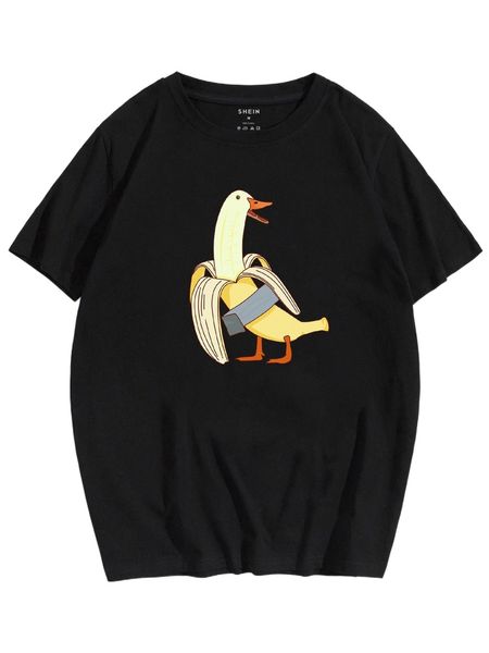men cartoon graphic tee w2mv#, White;black