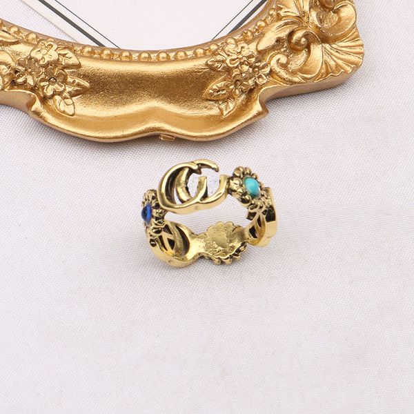 quality 18k gold plated brand letter band rings for mens womens fashion designer brand letters turquoise crystal metal daisy ring jewelry on, Silver
quality 18k gold plated brand letter band rings for mens womens fashion designer brand letters turquoise crystal metal daisy ring jewelry on, Silver