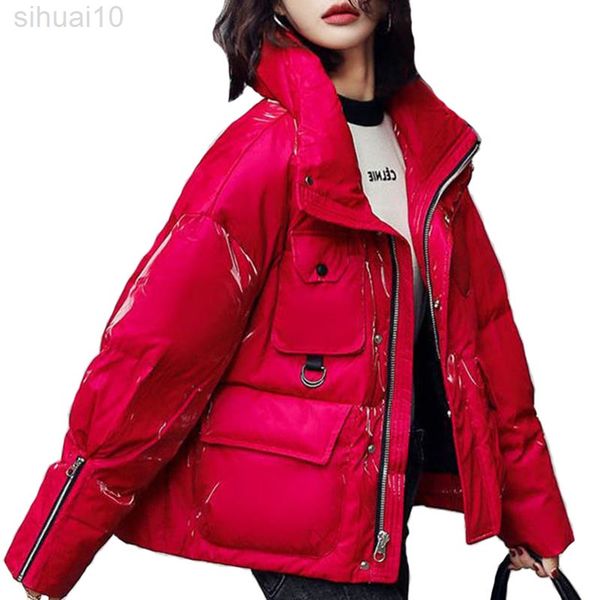 shiny coat cotton women winter 2022 zipper long sleeve pockets loose thick warm casual female jackets fashion overcoats l220730, Black
shiny coat cotton women winter 2022 zipper long sleeve pockets loose thick warm casual female jackets fashion overcoats l220730, Black