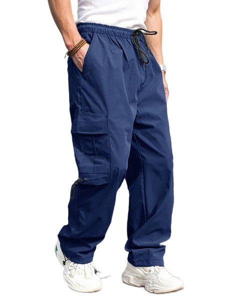 men flap pocket side drawstring waist cargo pants n0hc#, Black
men flap pocket side drawstring waist cargo pants n0hc#, Black