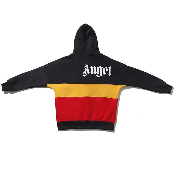 pa designer men hoodie angel letter print hooded sweater ins hip-hop loose oversize sweatshirt multicolor stitching cotton pullover jacket, Black
pa designer men hoodie angel letter print hooded sweater ins hip-hop loose oversize sweatshirt multicolor stitching cotton pullover jacket, Black