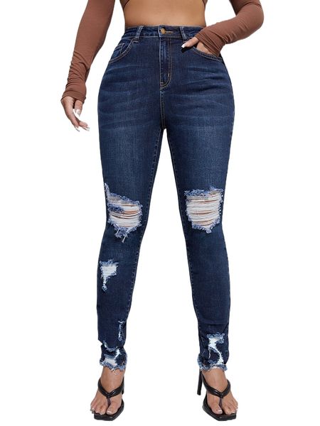 sxy ripped raw hem skinny jeans g2rh#, Blue
sxy ripped raw hem skinny jeans g2rh#, Blue