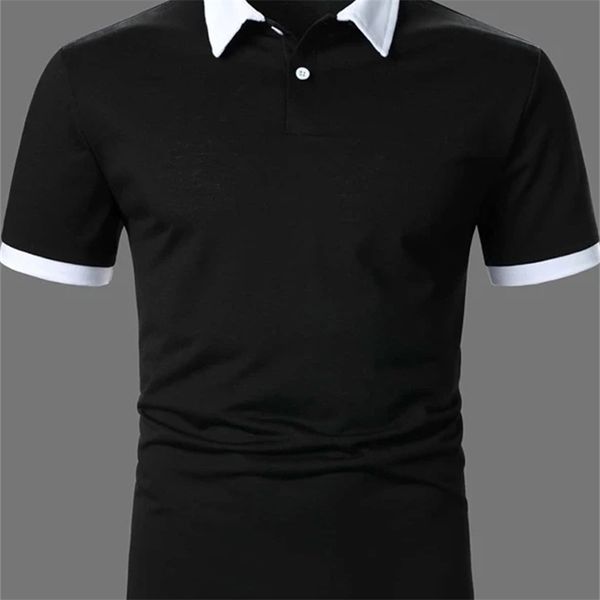 men's polo shirts short sleeve polo shirts contrast polo summer streetwear casual fashion men's 220706, White;black 
men's polo shirts short sleeve polo shirts contrast polo summer streetwear casual fashion men's 220706, White;black