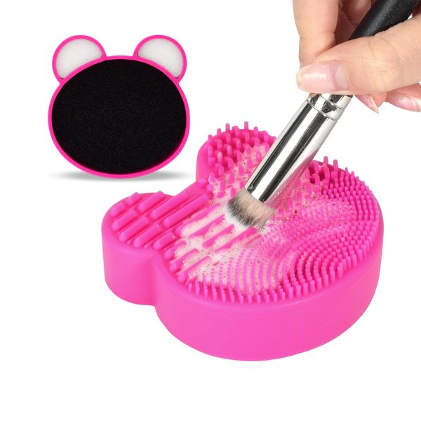 rose red silicone makeup brush cleaner sponge scrubber 1pc 
rose red silicone makeup brush cleaner sponge scrubber 1pc