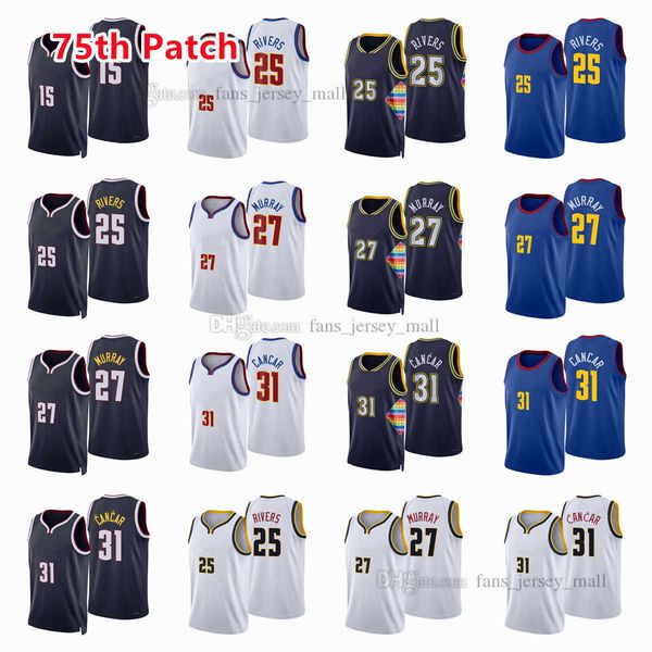 printed 75th patch city basketball jerseys jamal 27 nikola 15 murray jokic 25 austin 31 vlatko cancar rivers jersey color white blue black c, Black;red
printed 75th patch city basketball jerseys jamal 27 nikola 15 murray jokic 25 austin 31 vlatko cancar rivers jersey color white blue black c, Black;red