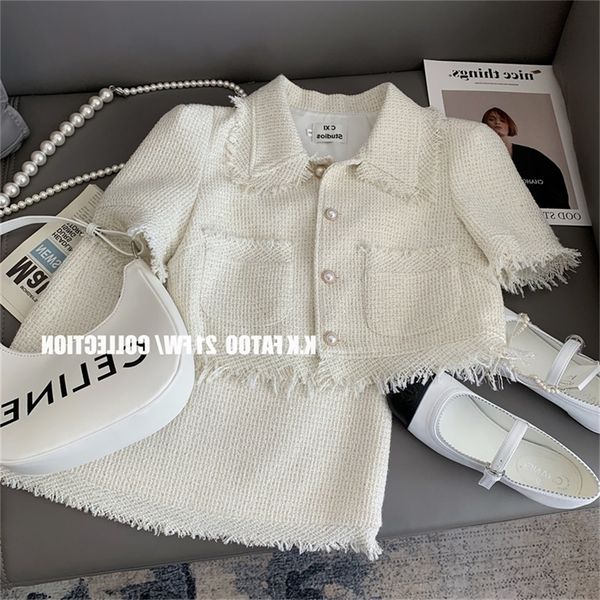 elegant t skirt suit fashion two piece set women crop wrap and hip plaid mini skirts tassel outfits summer 220514, White
elegant t skirt suit fashion two piece set women crop wrap and hip plaid mini skirts tassel outfits summer 220514, White