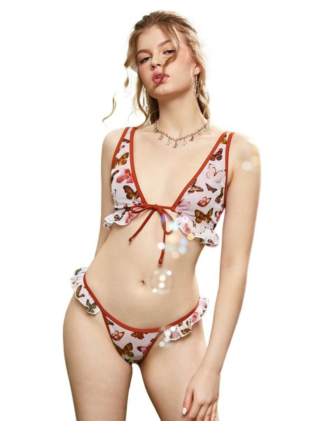 romwe fairy grunge butterfly print ruffle hem tie front bikini swimsuit u6kh#, White;black
romwe fairy grunge butterfly print ruffle hem tie front bikini swimsuit u6kh#, White;black