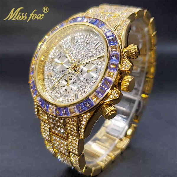 luxury gold men watch waterproof stainless steel iced bracelet purple diamond watches for male three dial work sport trend clock, Slivery;brown
luxury gold men watch waterproof stainless steel iced bracelet purple diamond watches for male three dial work sport trend clock, Slivery;brown