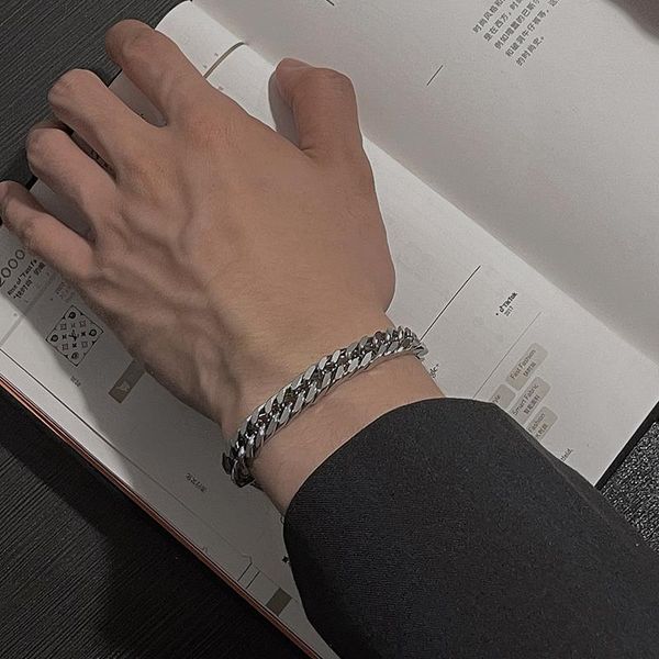 european and american strand multi-size hip-hop punk chain bracelet simple stainless steel mens womens jewelry, Black
european and american strand multi-size hip-hop punk chain bracelet simple stainless steel mens womens jewelry, Black