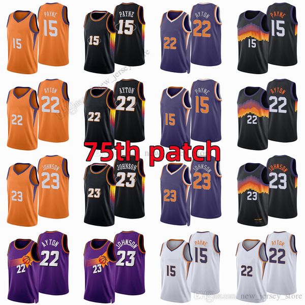 printed diamond 75th anniversary city basketball deandre 22 ayton jerseys 15 cameron payne 23 cameron johnson white orange purple black man, Black;red
printed diamond 75th anniversary city basketball deandre 22 ayton jerseys 15 cameron payne 23 cameron johnson white orange purple black man, Black;red