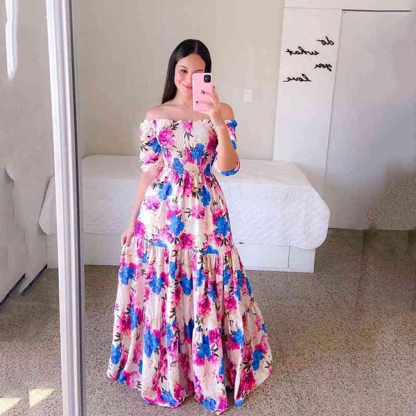 prom luxury designer women's dresses 2022 spring and summer women's wear dign sense off floral dew shoulder long printed dresses, Black
prom luxury designer women's dresses 2022 spring and summer women's wear dign sense off floral dew shoulder long printed dresses, Black