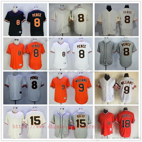 movie college mitchellness baseball wears jerseys stitched 8 hunterpence 9 mattwilliams 15 brucebochy all stitched name number breathable sp, Black
movie college mitchellness baseball wears jerseys stitched 8 hunterpence 9 mattwilliams 15 brucebochy all stitched name number breathable sp, Black