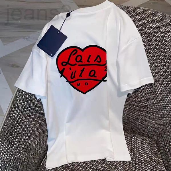 women's t-shirt designer chaopai 2022 spring and summer new l donkey back letter red heart printed t-shirt women's chest embroider, White
women's t-shirt designer chaopai 2022 spring and summer new l donkey back letter red heart printed t-shirt women's chest embroider, White