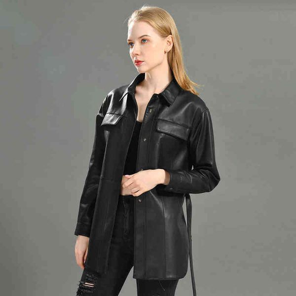 streetwear black leather blouse women vest buttons belt fashion women shirt long sleeves solid leather blouses j220727
streetwear black leather blouse women vest buttons belt fashion women shirt long sleeves solid leather blouses j220727