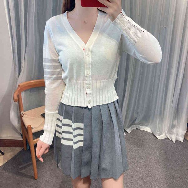 women's sweaters riding the wind and waves my sister wang xinling same tb knitted cardigan thin jk skirt college style suit summer swee, White;black
women's sweaters riding the wind and waves my sister wang xinling same tb knitted cardigan thin jk skirt college style suit summer swee, White;black