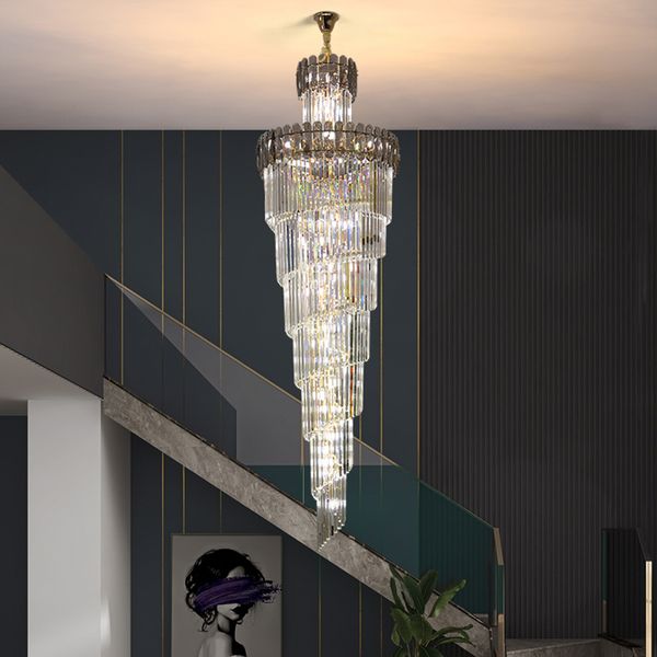 golden chandeliers lights modern long led spiral living hanging crystal chandeliers lighting indoor fixture for staircase stair lamp showcas
golden chandeliers lights modern long led spiral living hanging crystal chandeliers lighting indoor fixture for staircase stair lamp showcas