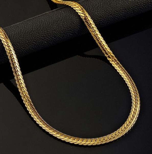 3.2mm medieval snake bone flat chain retro versatile neck chain necklace 48cm plated with 18k gold, Black
3.2mm medieval snake bone flat chain retro versatile neck chain necklace 48cm plated with 18k gold, Black