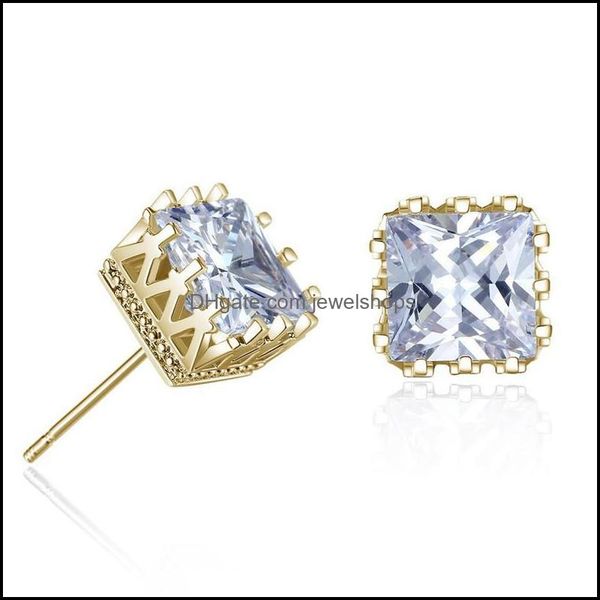 stud earrings jewelry 18k gold sier plated men zircon crystal square hollow out crown for male boy dhaen, Golden;silver
stud earrings jewelry 18k gold sier plated men zircon crystal square hollow out crown for male boy dhaen, Golden;silver