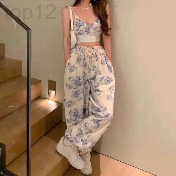 women's two piece pants designer summer 2021 new suspender vest with leggings print girl temperament aging two-piece suit female, White
women's two piece pants designer summer 2021 new suspender vest with leggings print girl temperament aging two-piece suit female, White