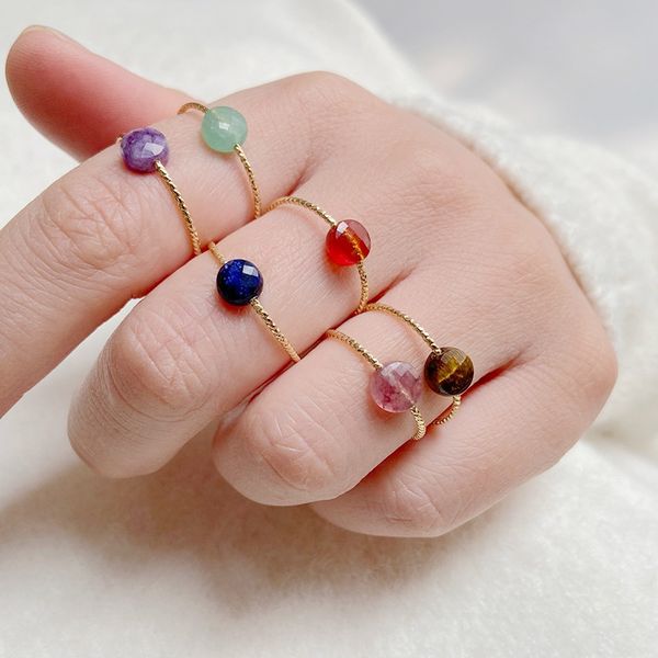 bohemian handmade natural stone ring for women vintage quartz irregular round beads finger ring female healing reiki jewelry, Golden;silver
bohemian handmade natural stone ring for women vintage quartz irregular round beads finger ring female healing reiki jewelry, Golden;silver
