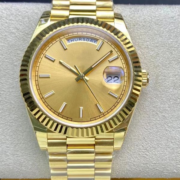 montre de luxe eta3135 yellow gold daydate 41mm automatic watches luminous sapphire glass waterproof stainless steel 18k, Slivery;brown
montre de luxe eta3135 yellow gold daydate 41mm automatic watches luminous sapphire glass waterproof stainless steel 18k, Slivery;brown