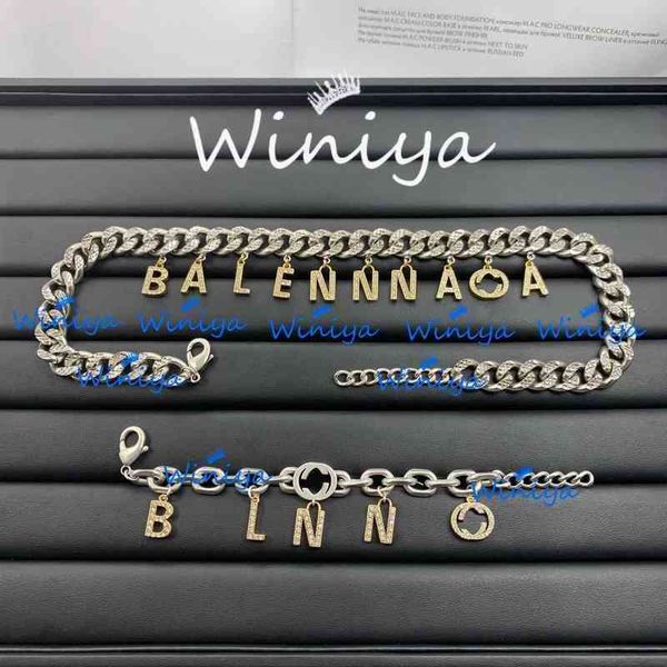 factory outlet necklace new letter diamond inlaid clavicle chain bracelet feminine temperament old fashion jewelry, Silver
factory outlet necklace new letter diamond inlaid clavicle chain bracelet feminine temperament old fashion jewelry, Silver