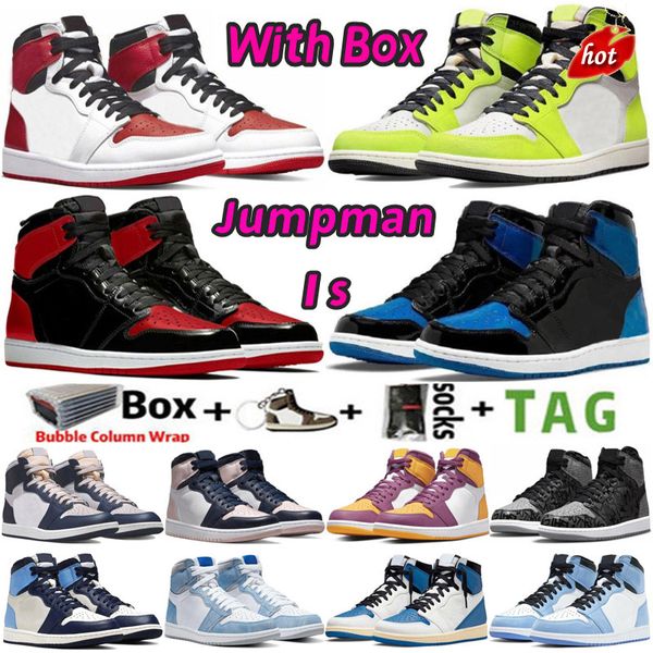 2022 with box 1 og 1s mens basketball shoes visionaire royal patent university blue bubble gum georgetown heritage pollen men sport women, Black
2022 with box 1 og 1s mens basketball shoes visionaire royal patent university blue bubble gum georgetown heritage pollen men sport women, Black