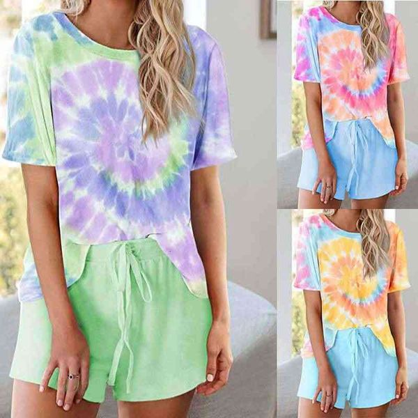 two piece dress women's autumn and winter home clothes leisure two-piece tie dyed short sleeved pajama set g9v3, White
two piece dress women's autumn and winter home clothes leisure two-piece tie dyed short sleeved pajama set g9v3, White