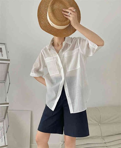 women's blouses shirts korean dongdamen xiaohe loose thin sunscreen shirt 22 summer foreign style versatile single breasted solid color, White
women's blouses shirts korean dongdamen xiaohe loose thin sunscreen shirt 22 summer foreign style versatile single breasted solid color, White