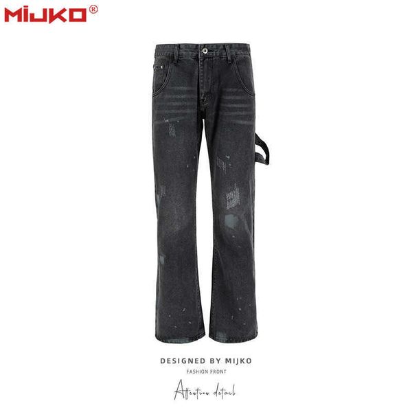men's jeans mijko men's wear women's autumn and winter new insect bite worn trousers men's and women's paint splash, Blue
men's jeans mijko men's wear women's autumn and winter new insect bite worn trousers men's and women's paint splash, Blue