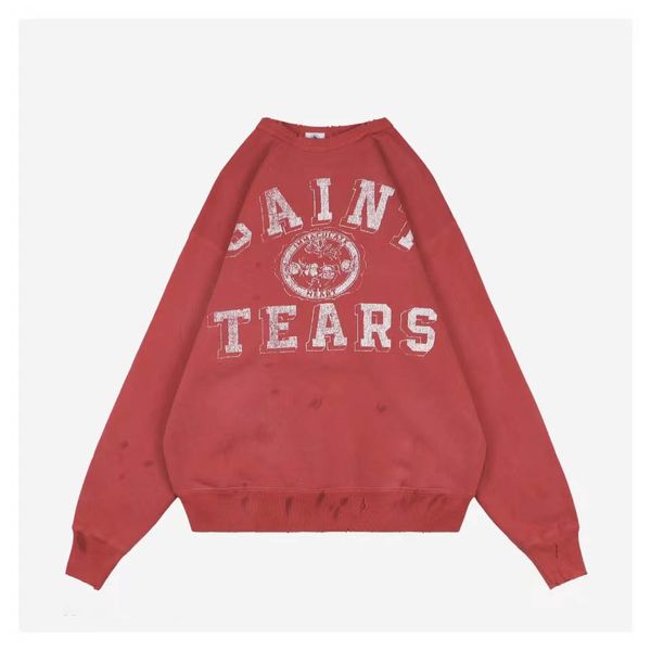 saint women's and men's light luxury hoodie 21fw washed and worn damaged letter round collar coat trend fashion leisure, Black
saint women's and men's light luxury hoodie 21fw washed and worn damaged letter round collar coat trend fashion leisure, Black
