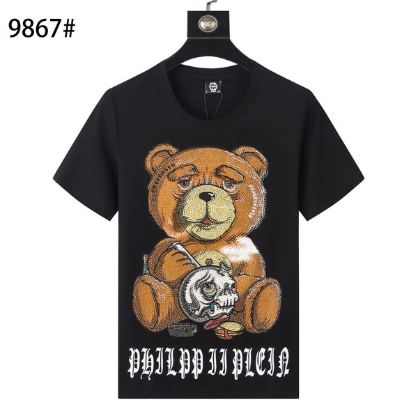 new fashion cool men t shirt rhinestone european style tshirt brand tees, White;black
new fashion cool men t shirt rhinestone european style tshirt brand tees, White;black
