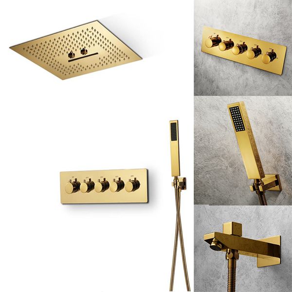 multi function massage shower panel large rainfall led showerhead system waterfall faucet set bath kits wiith handheld spray gold color
multi function massage shower panel large rainfall led showerhead system waterfall faucet set bath kits wiith handheld spray gold color