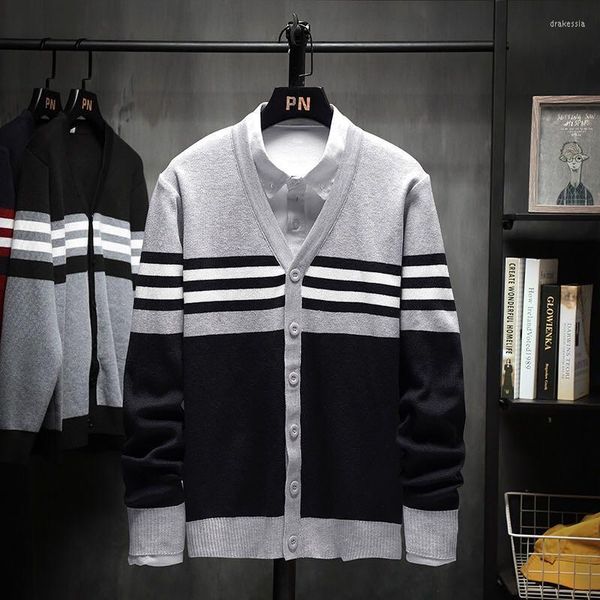 sweaters men autumn knitted stripped cardigan sweater long sleeve button down knitwear woolen coat slim korean, White;black
sweaters men autumn knitted stripped cardigan sweater long sleeve button down knitwear woolen coat slim korean, White;black