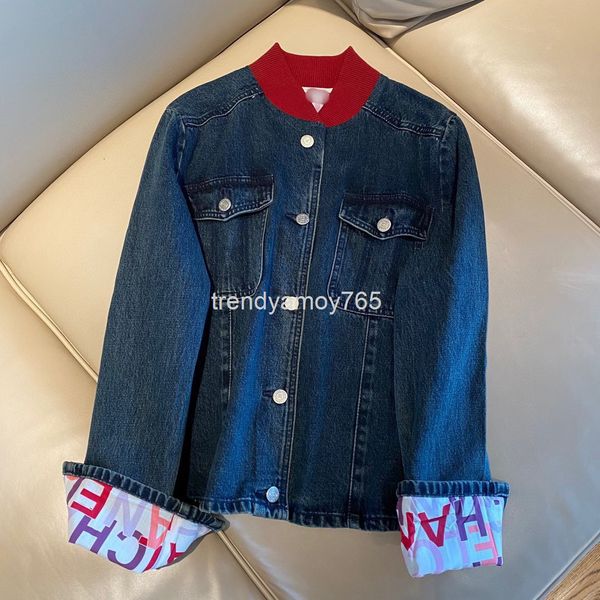 women's jackets 202 early autumn style contrast color stand collar loose single breasted letter printed denim jacket, Black;brown
women's jackets 202 early autumn style contrast color stand collar loose single breasted letter printed denim jacket, Black;brown
