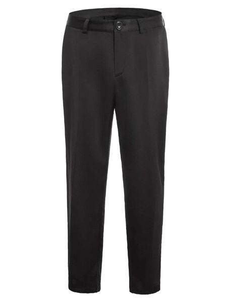 x klvn men solid satin tailored pants p3m1#, Black