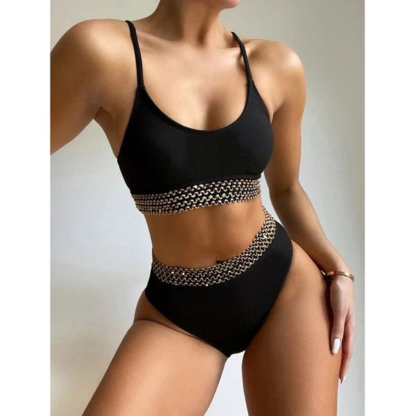 high waist bikini set 2022 new ribbed swimwear women swimsuit female two pieces bikini bather bathing suits beach wear swim, White;black
high waist bikini set 2022 new ribbed swimwear women swimsuit female two pieces bikini bather bathing suits beach wear swim, White;black