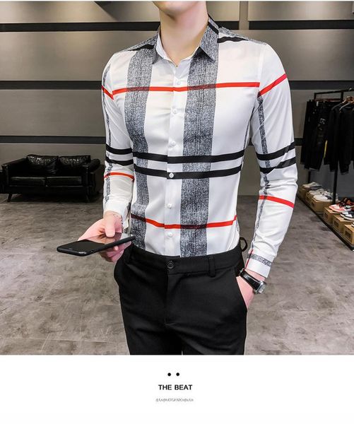 streetwear social blouse camisa masculina 2022 spring korean designer casual men shirt long sleeve slim fit mens dress shirts, White;black
streetwear social blouse camisa masculina 2022 spring korean designer casual men shirt long sleeve slim fit mens dress shirts, White;black